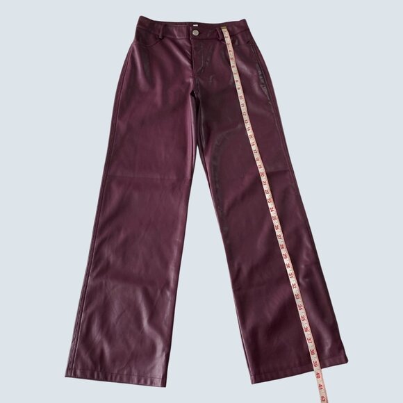 NEW Garage Brooke Faux Leather Straight Pants Sz XS - Picture 7 of 8